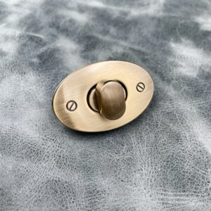 49.6mm x 32mm Antique Brass Turn Lock