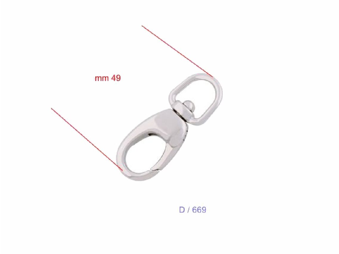 12mm Round Back Nickel Snap Hook - (Pack of 10) - Image 5
