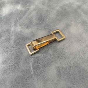 10mm Gilt Dog Clip with Rectangular Ring