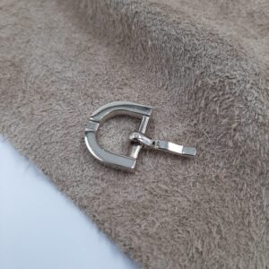 12mm Small Nickel Half Moon Buckle
